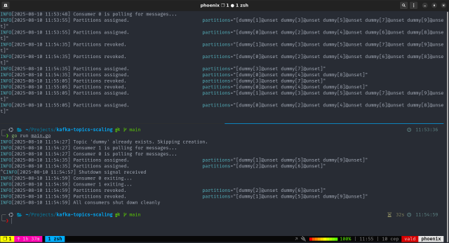 Replica 1 reclaims 10 partitions